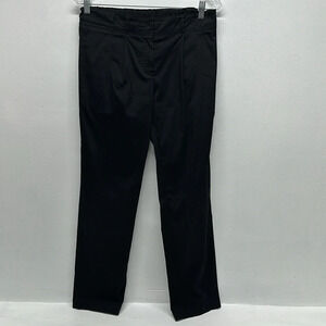 Derek Lam Pants Trousers Slack Elastic Waist Pockets Cotton Stretch Black US 0